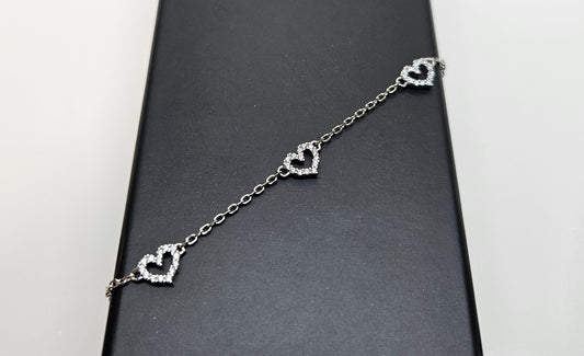 Three Heart Bracelet