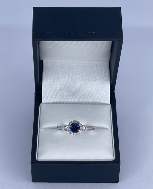 Blue Halo Ring